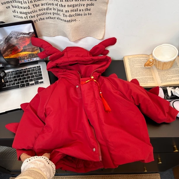 2561潮流洋气百搭时尚秋冬男女童立体耳朵棉服