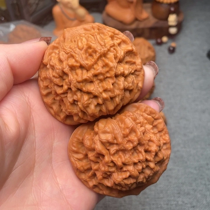文玩核桃把件官帽54全品