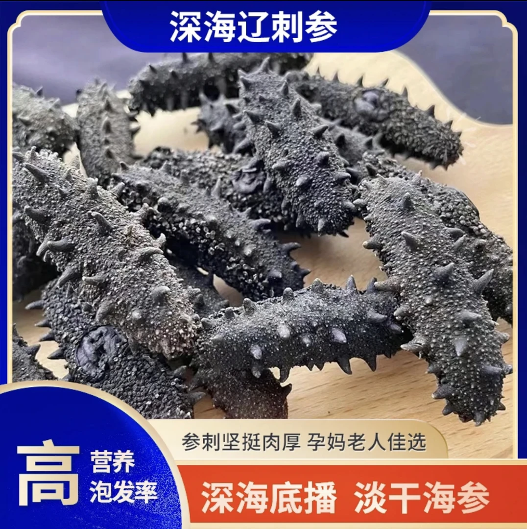 【新品】大连底播国特海参纯淡干 80-90头左右  一斤装
