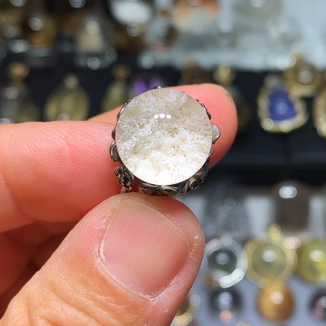 水晶珠宝半成品银S925镶嵌