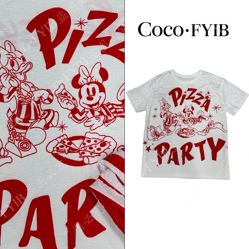 红色字母套装-夏季情侣圆领套装长裤服装短袖宽松307