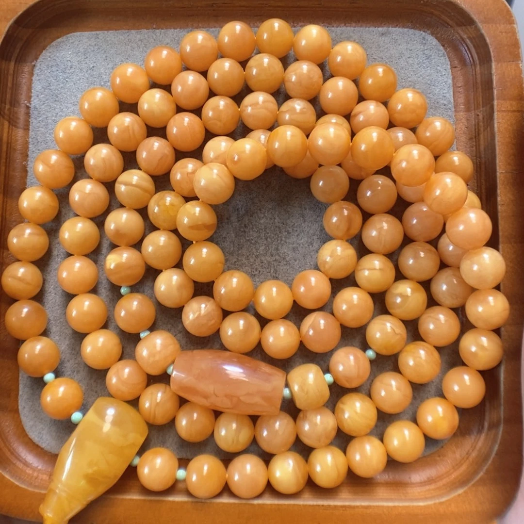 未镶嵌项链蜜蜡蜜蜡108