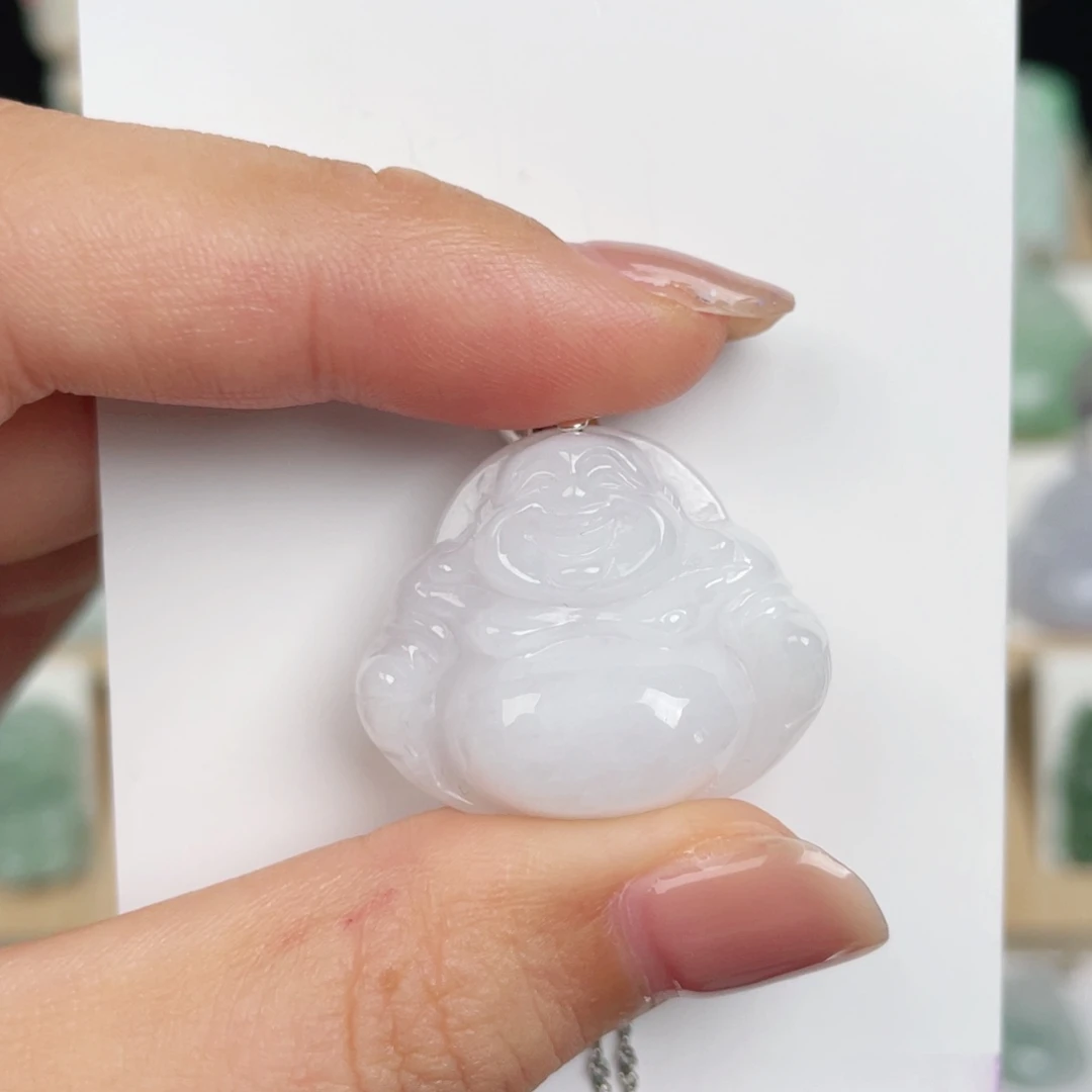 翡翠未镶嵌颈饰佛公