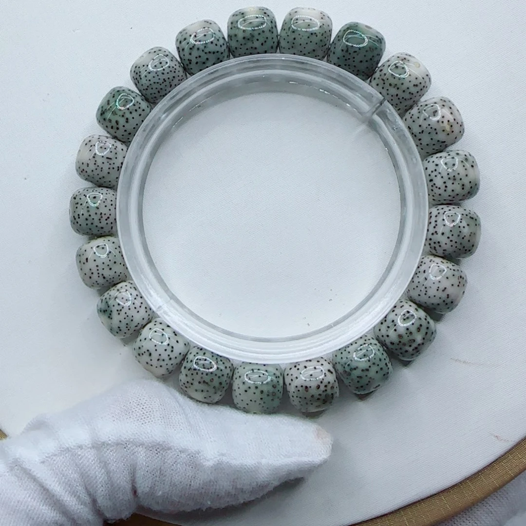 星月菩提手串青花瓷半臂留白10.5×9.5同枝果a2