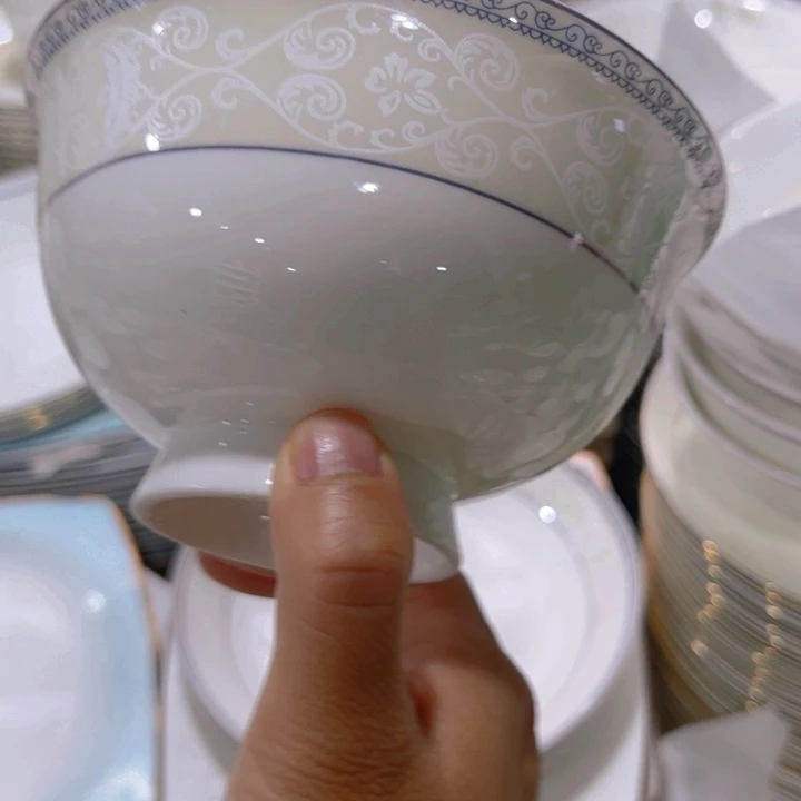 瓷片小资五寸碗十个