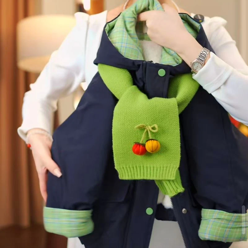 现货【加厚版】女童加厚加绒冬装棉服2025冬季新款时尚洋气保暖外套