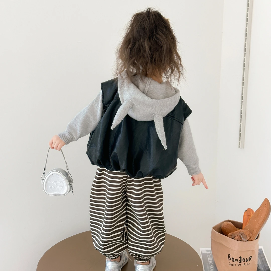 儿童春秋季新款套装2025女童针织毛衣马甲两件套秋装潮百搭韩版