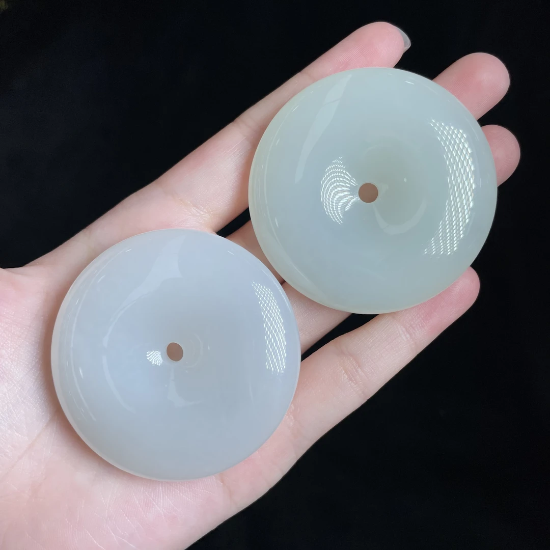 【玉总珠宝】天然和田玉平安扣吊坠玉器首饰多样性发一CAN061036