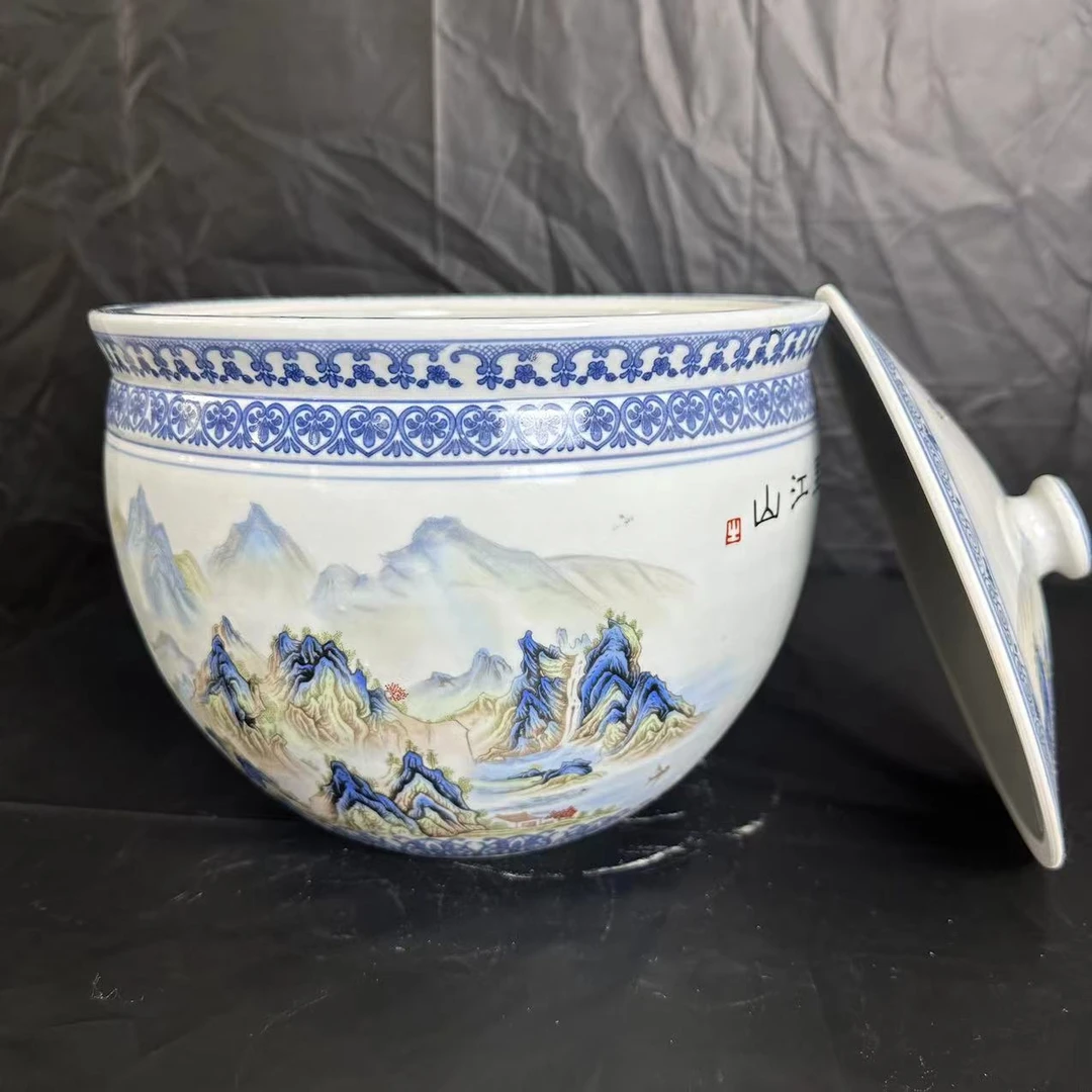 DP-A59千里江山多功能储物罐12斤装/高21厘米宽25.5厘米仅有一件