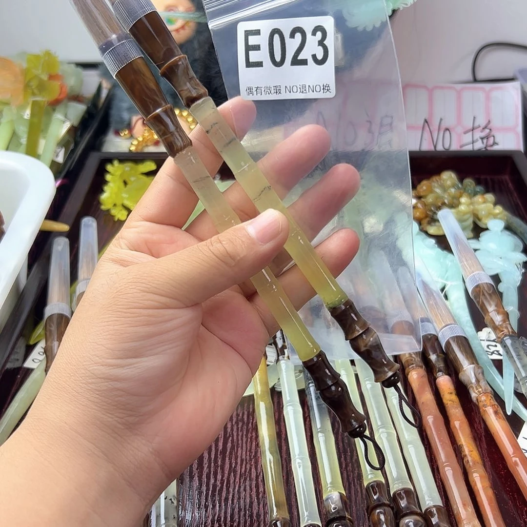 合金蛇纹石玉发饰听**花