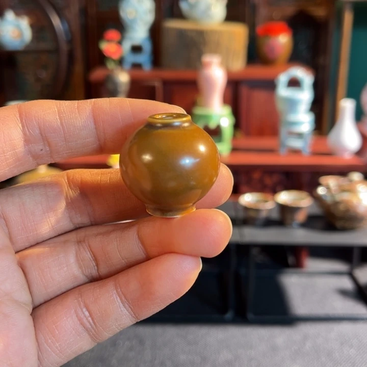 摆件微陶老王迷你花瓶