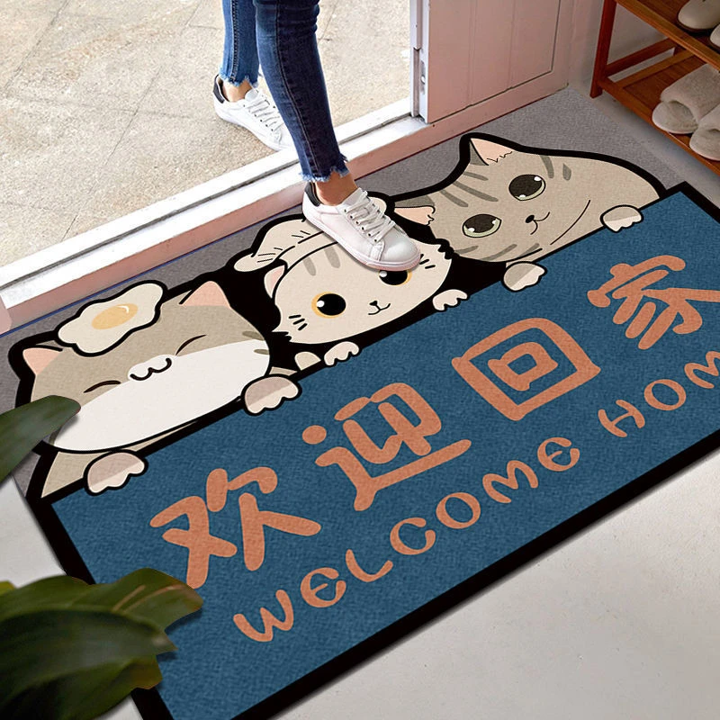 网红地毯地垫进门入户门地垫卧室门口脚垫浴室家用可爱裁剪防滑垫
