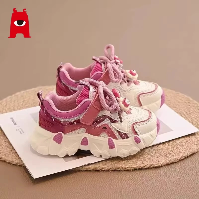 运动鞋女童春秋新款网面薄款透气跑步休闲百搭中大童秋季儿童鞋子