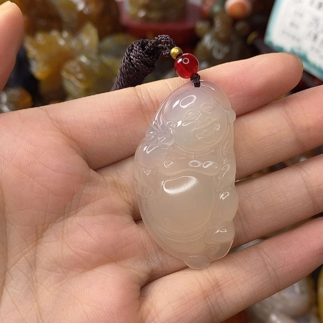 玛瑙/玉髓未镶嵌吊坠