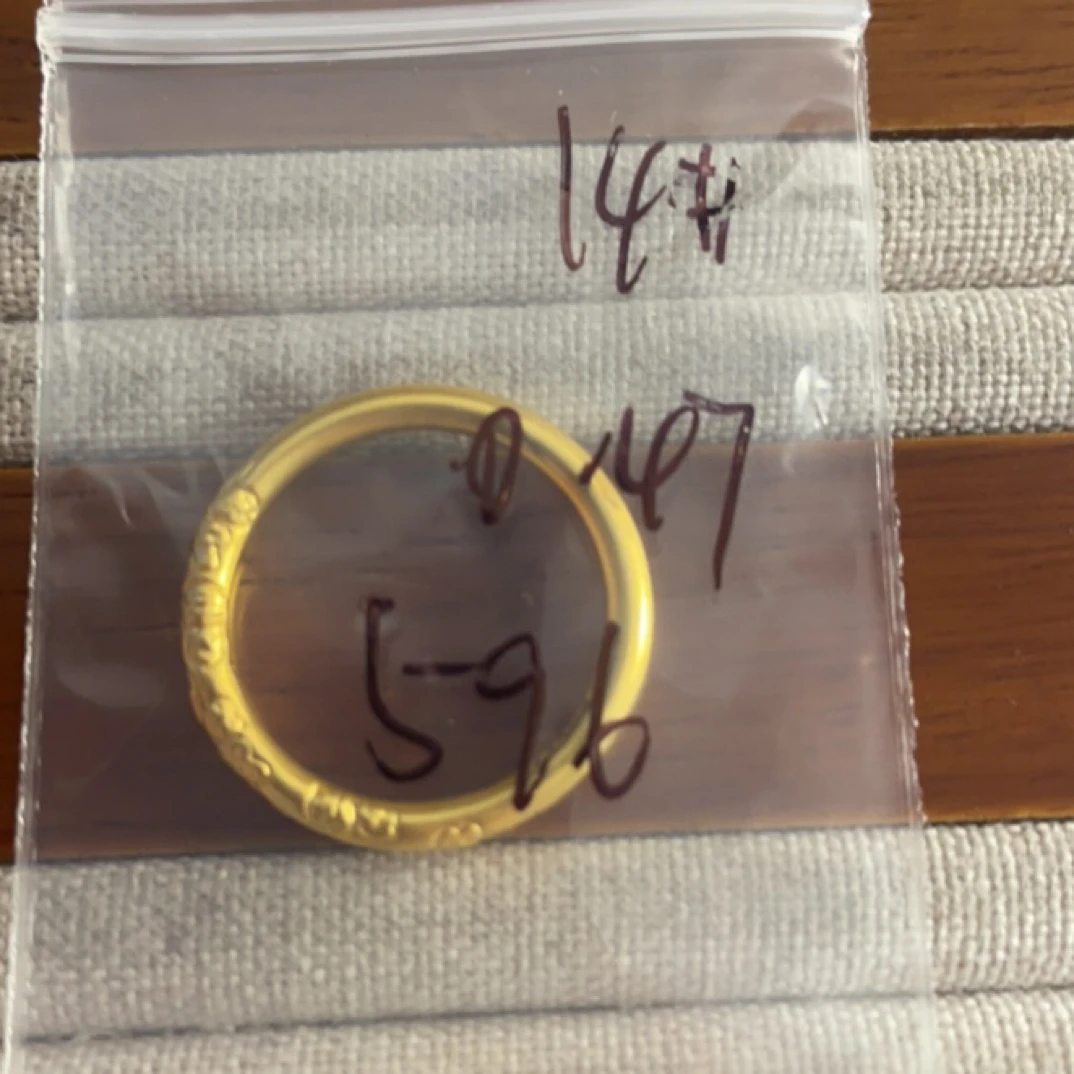 A4克重0.47 14号 樱花戒指 足金999