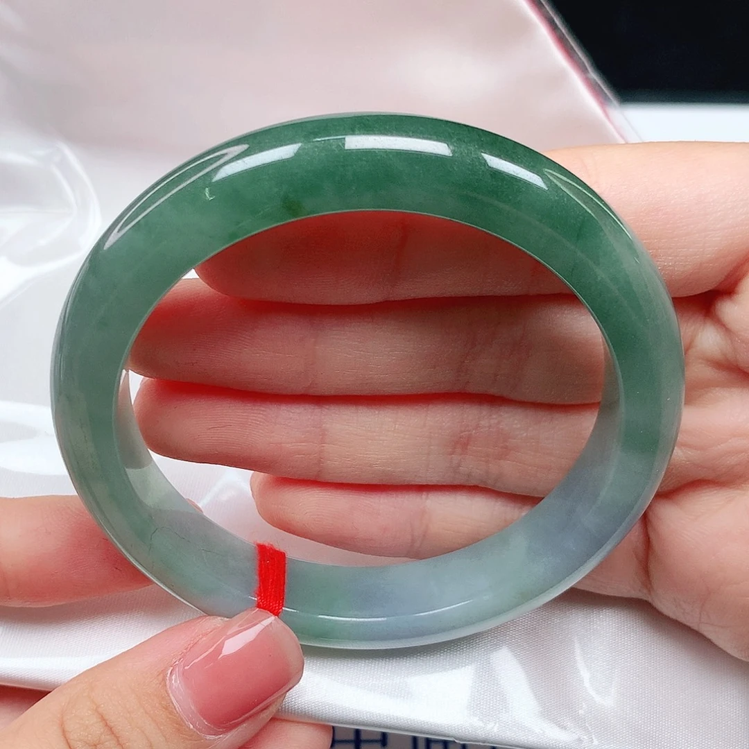 翡翠未镶嵌手镯57圈00195