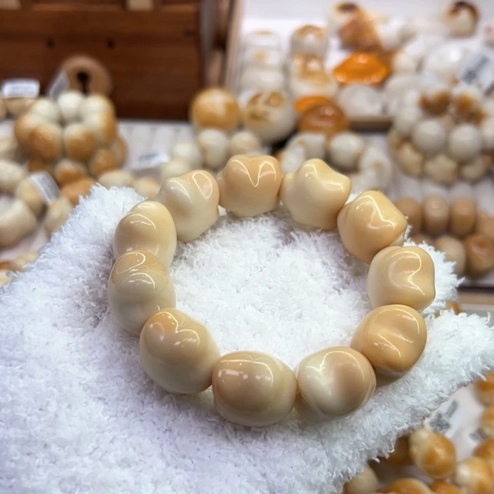 菩提根/象牙果手串61 象牙果原果溏心胖星星微瑕