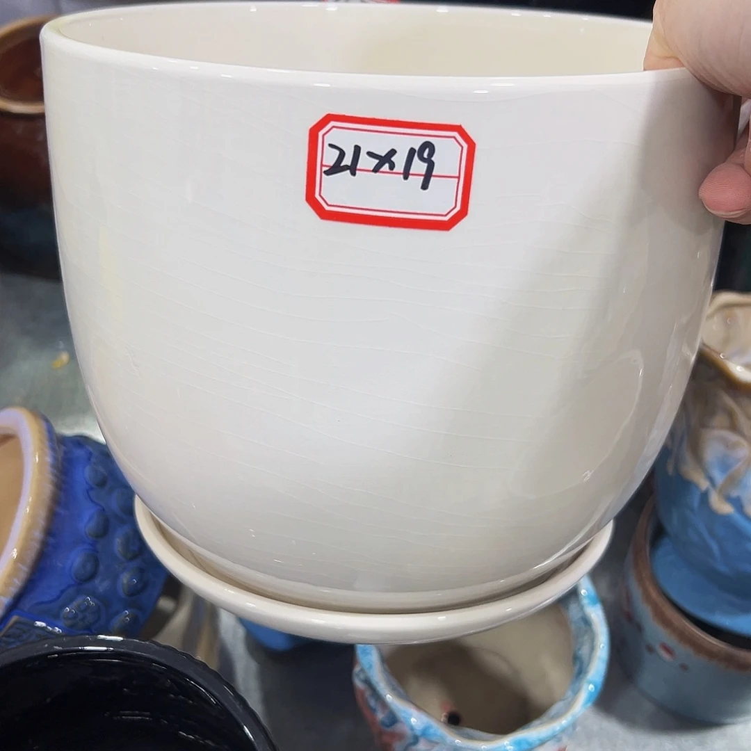 外贸尾单陶瓷花盆凑10米包邮