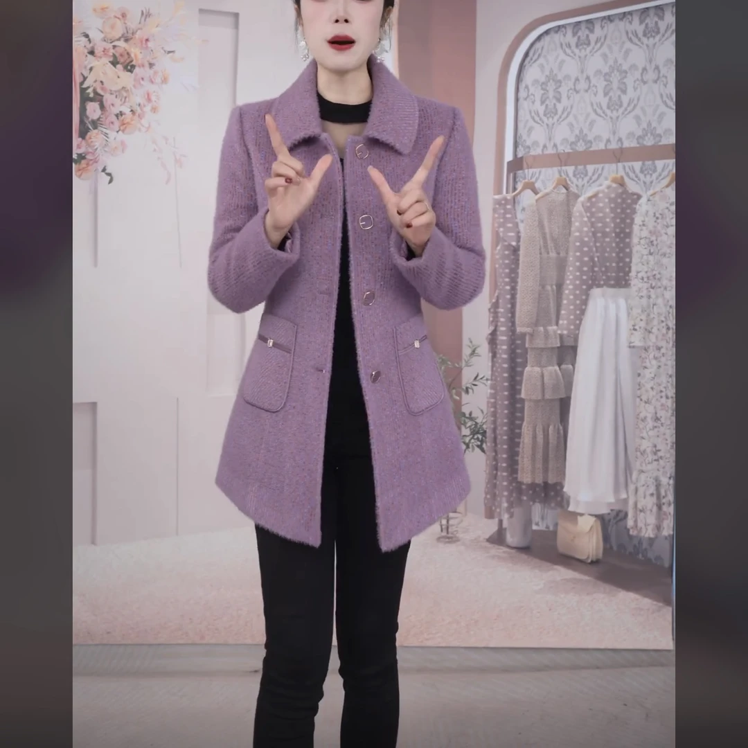 【外套】2025冬季新款洋气加厚加棉气质减龄显瘦小个子穿搭精致外套