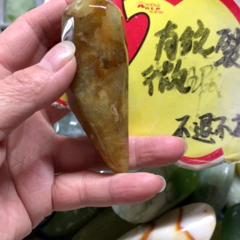蛇纹石玉未镶嵌手把件