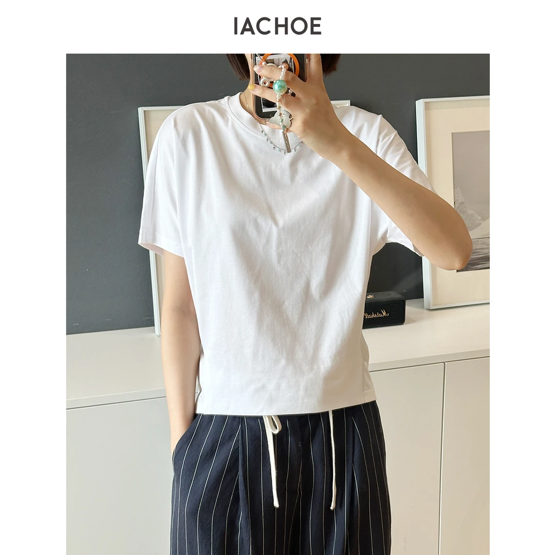 IACHOE蝙蝠袖设计短袖T恤3631501025