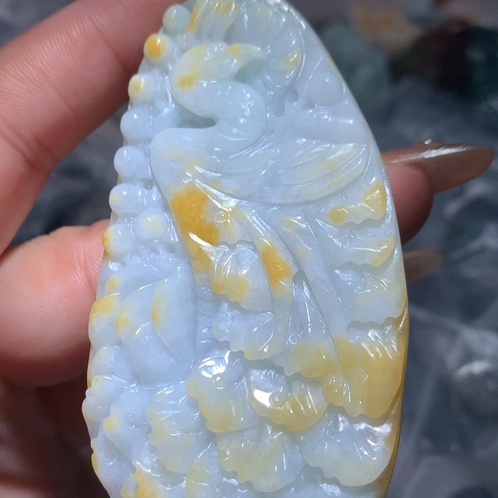 翡翠未镶嵌颈饰保真天然A货翡翠