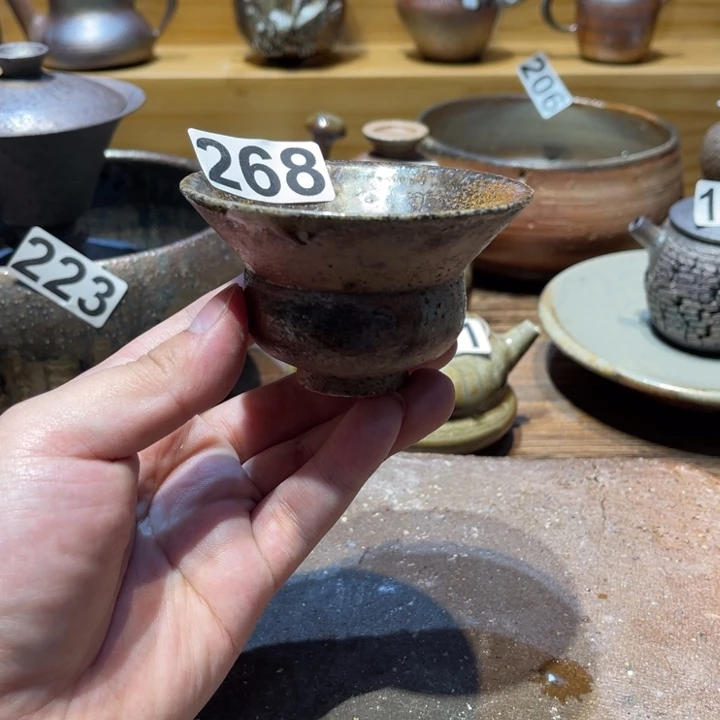 手工制作柴烧茶杯268
