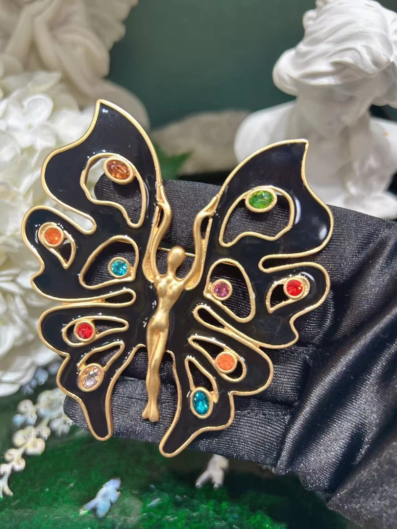 铜合金胸针 捷克｜黑夜蝴蝶  周年限定  胸针轻奢复古时尚