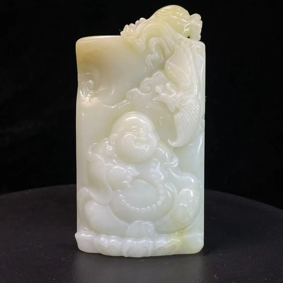 A190 和田玉弥勒佛摆件 YS141146