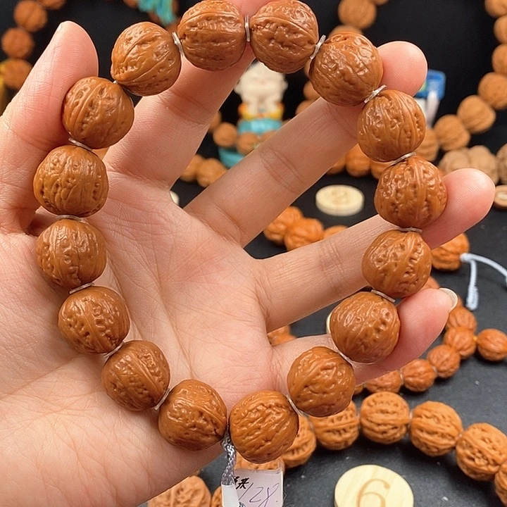 文玩核桃手串迟*摩光头手串