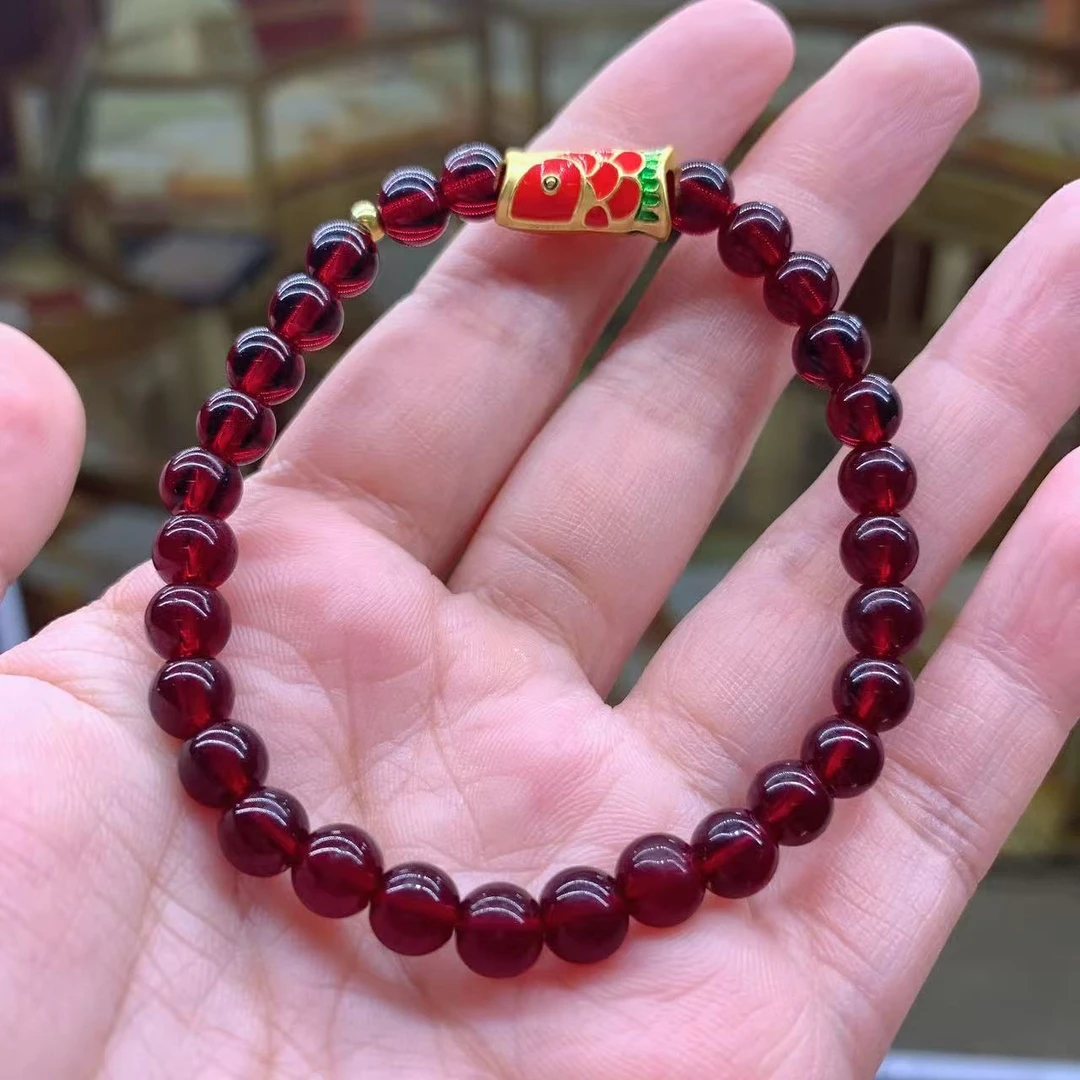 合金手链 5233酒红色手链