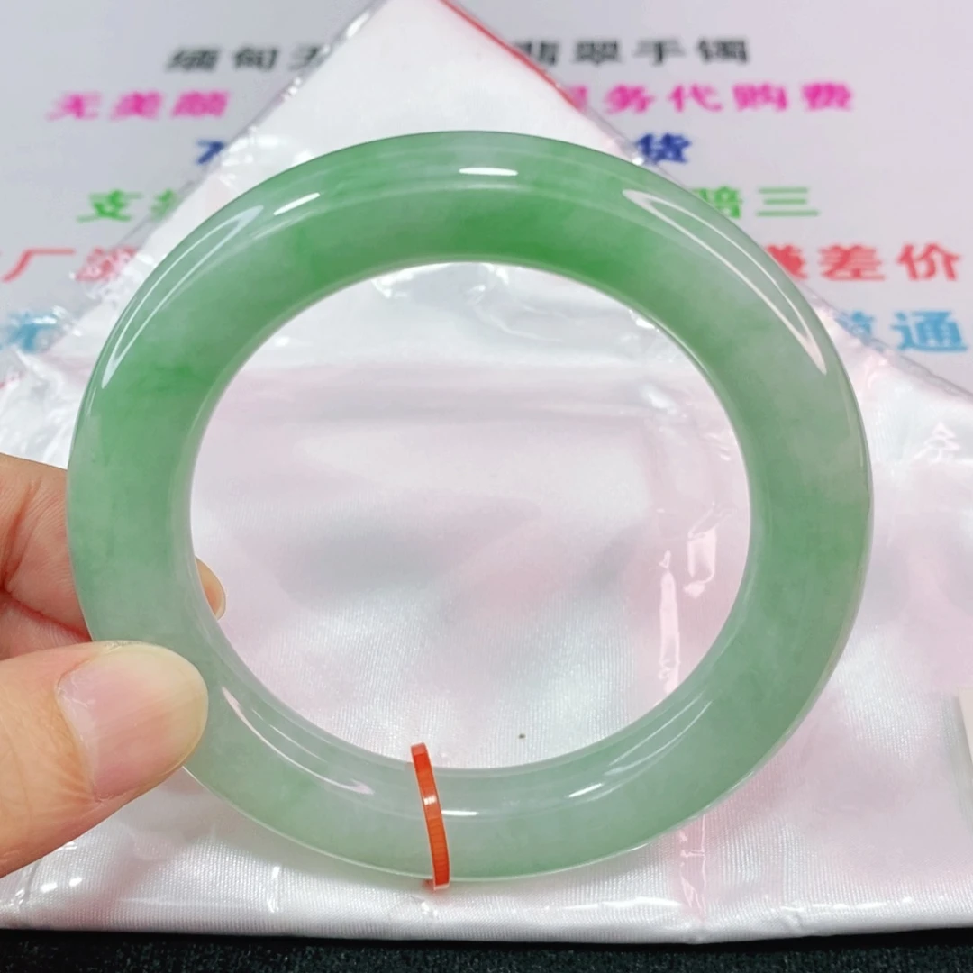 未镶嵌手镯翡翠58-60圈口圆条