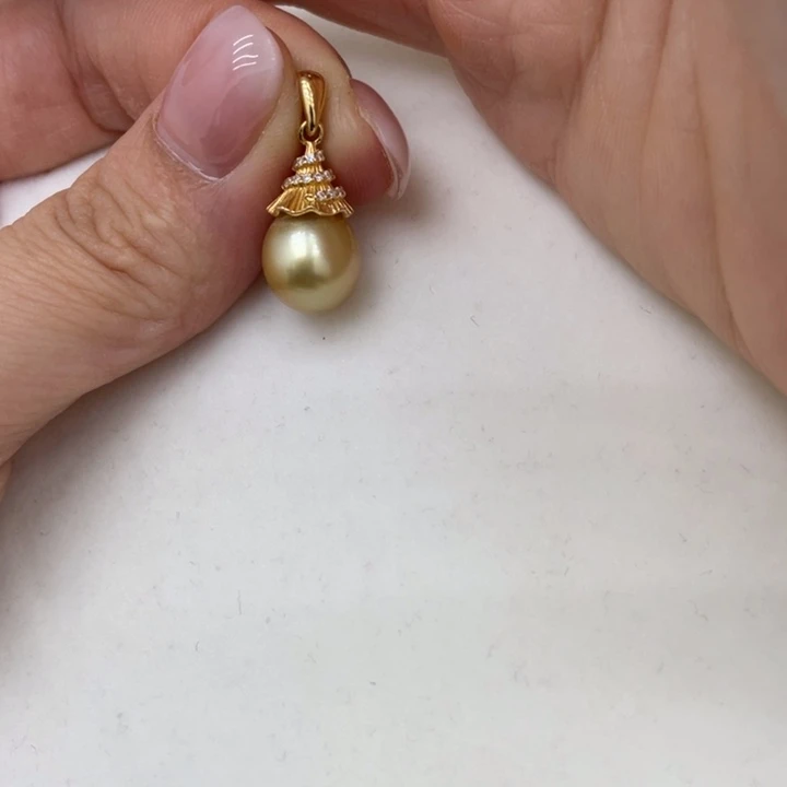 海水珍珠银S925镶嵌颈饰