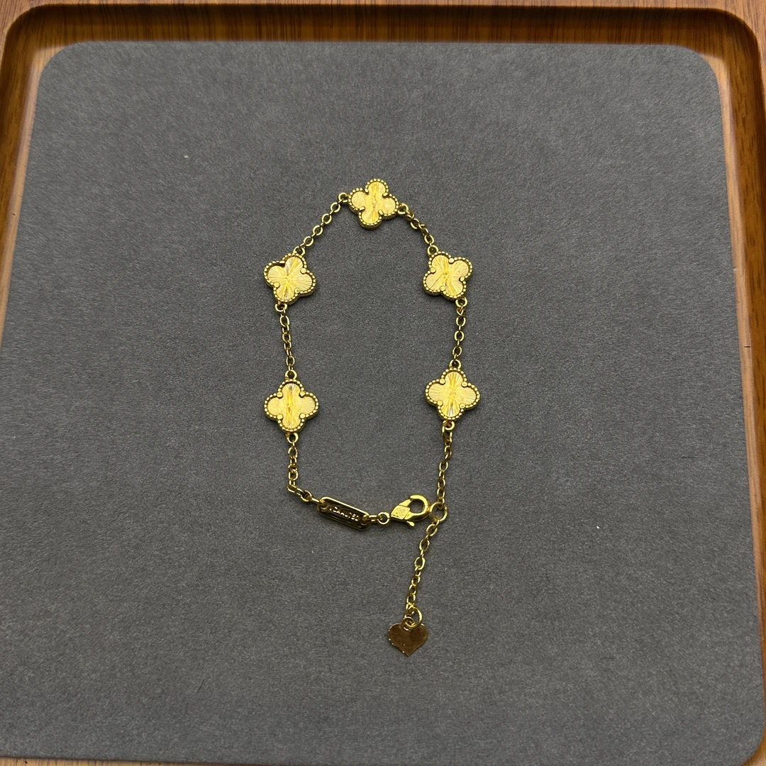 手链 A1015005金色爆闪四叶草手链手饰