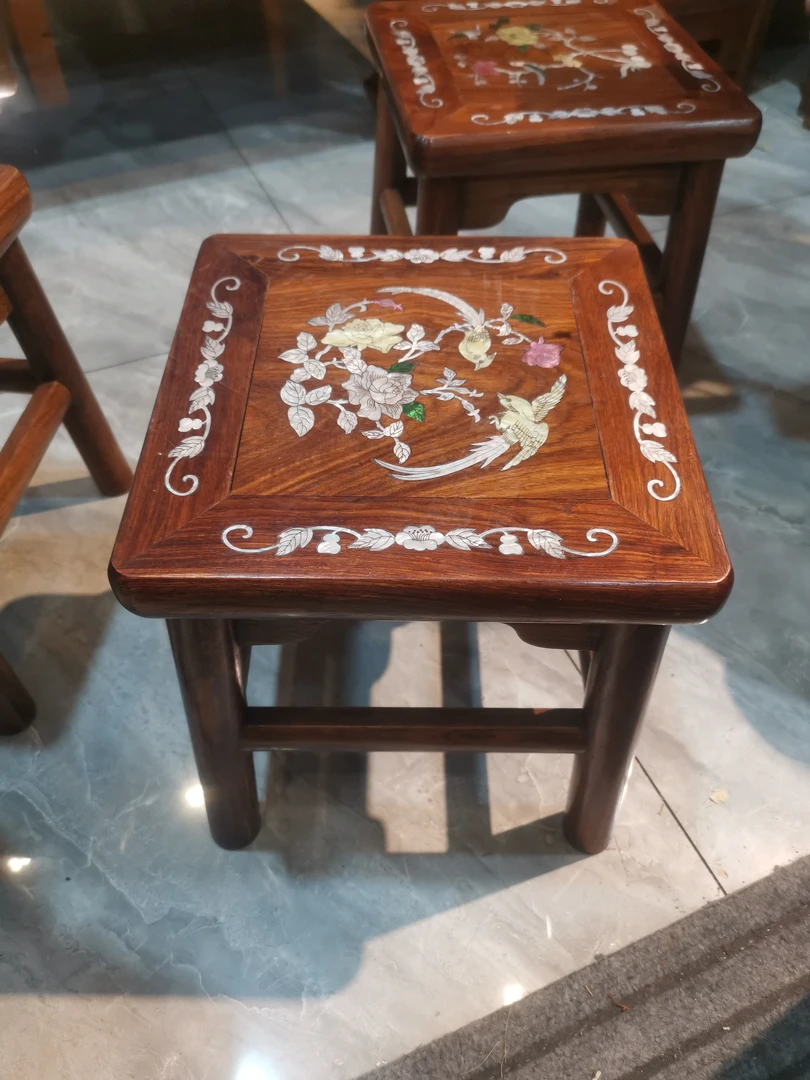 黄花 富贵凳螺钿镶嵌富贵登高端木艺