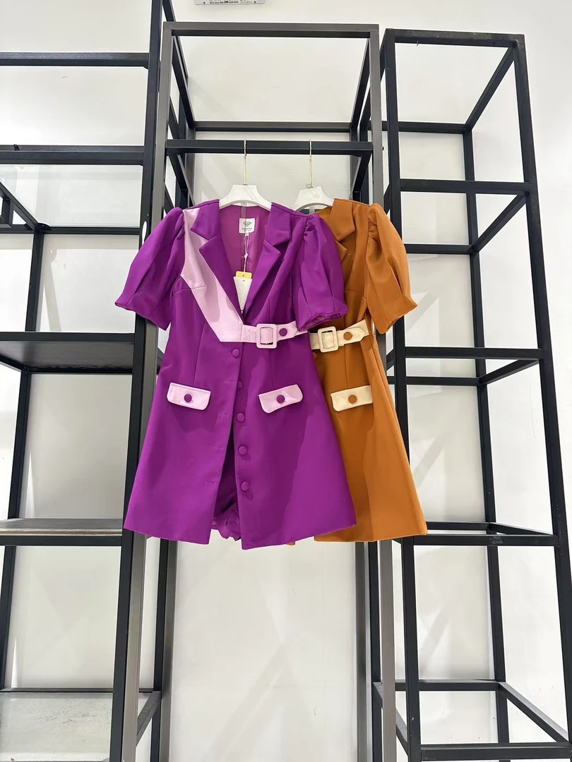 5022-B-2-2-3  新款小个子显高洋气时尚气质小西装套装短裤两件套