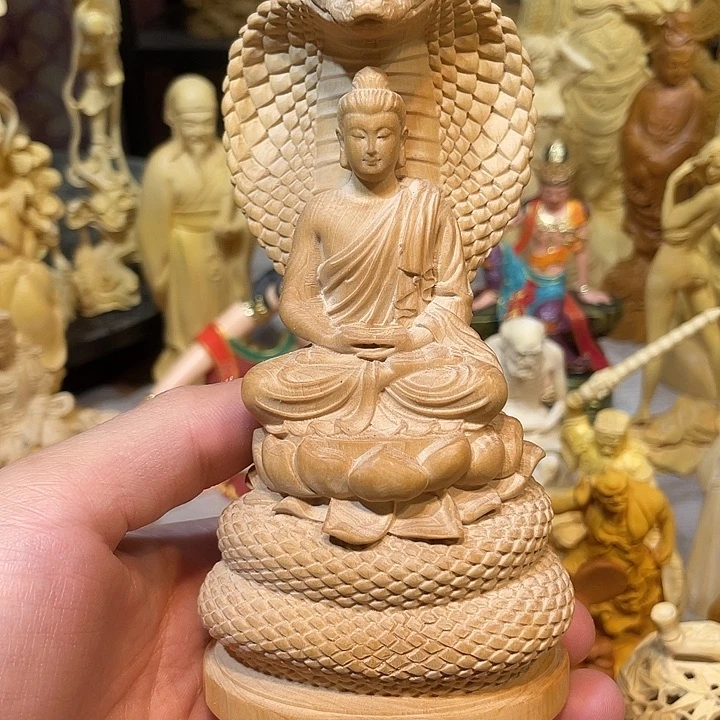 黄杨木小瑕疵大蛇佛