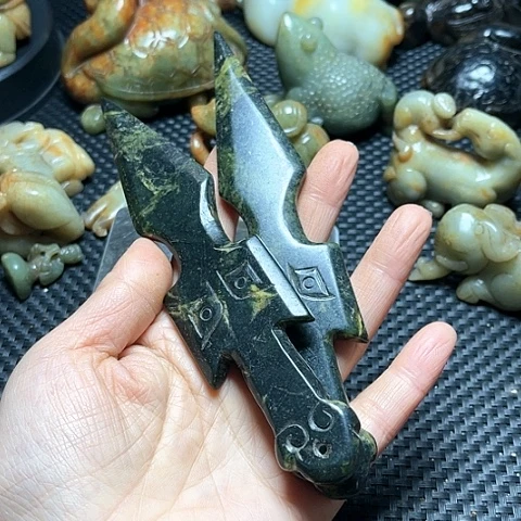 白玉菩提吊坠摆件