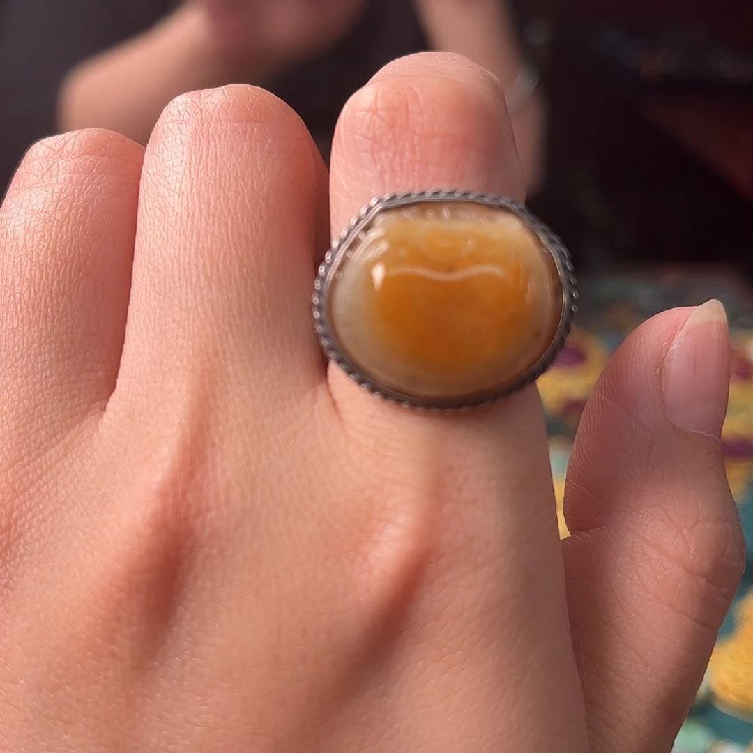 翡翠银S925镶嵌戒指