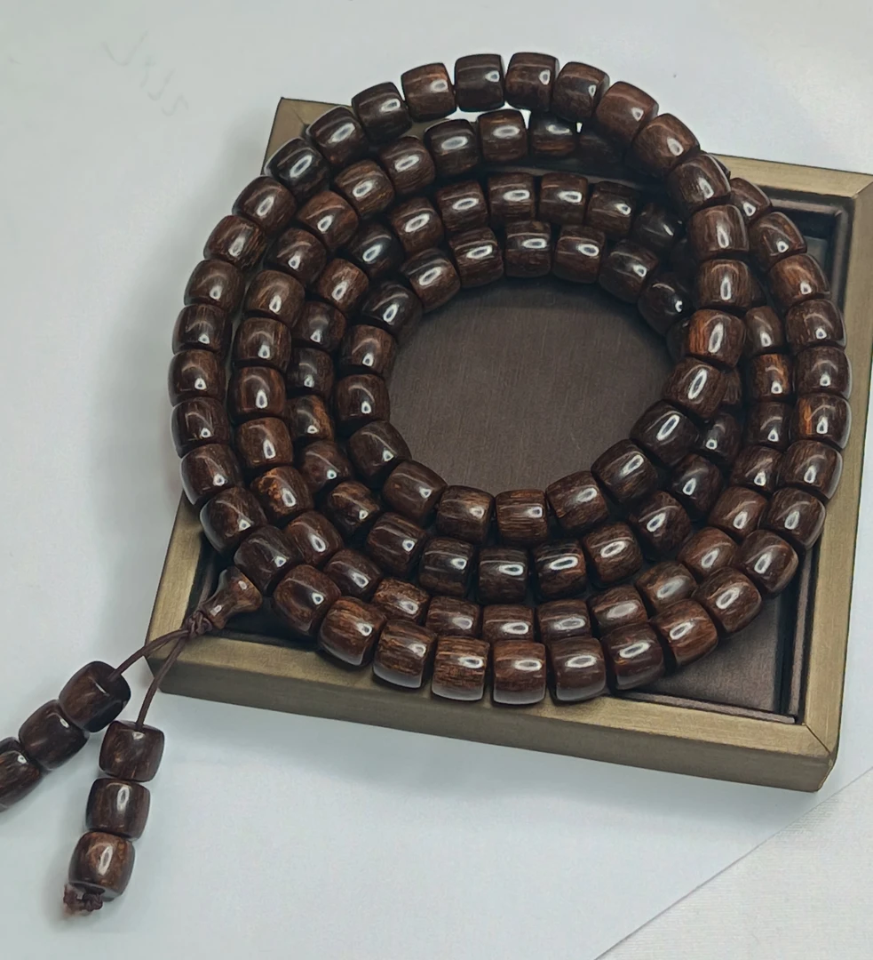 A504 贡木高油高密桶珠长链9*8mm