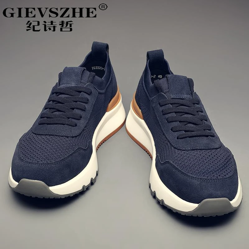 纪诗哲运动鞋子男款低帮耐磨跑步鞋黑色轻便透气网面鞋防滑登山鞋