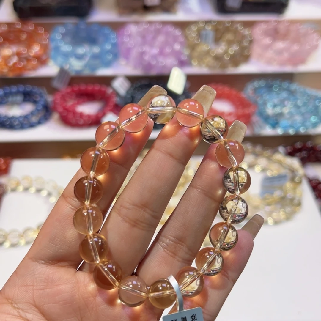 可****手串未镶嵌水晶净体黄水晶10.6