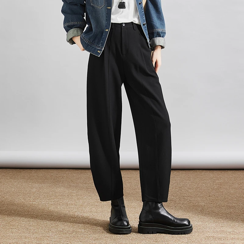 索菲丝尔西装镰刀裤2025秋季时尚九分休闲女裤哈伦裤女裤子531075