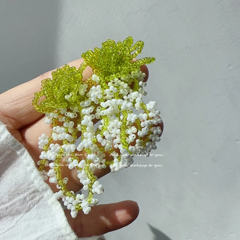 铜合金仿珍珠耳饰 满园春色流苏耳环2025新款爆款高级感耳钉耳坠