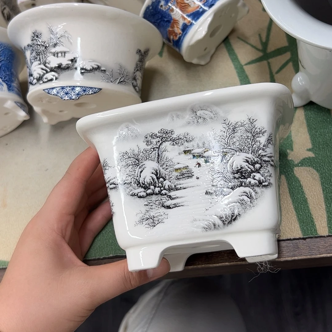 白泥花盆428号瑕疵13/9cm