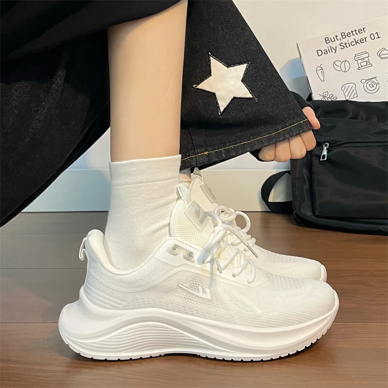 回力女款运动鞋休闲百搭ins小白鞋网面透气飞织轻便减震跑鞋学生