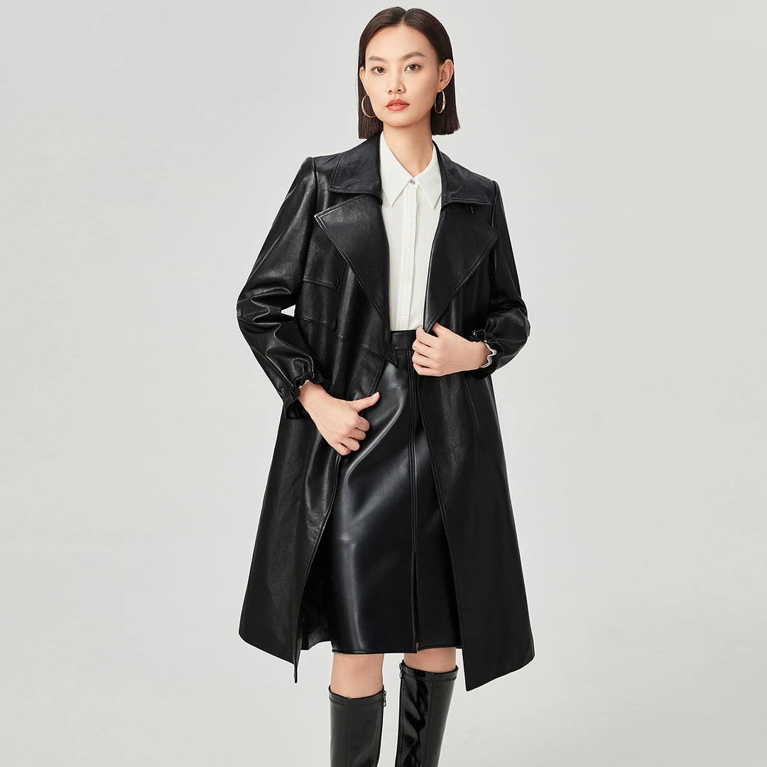 【CC专属】中长款皮衣女时尚气质2025年秋季新款百搭外套