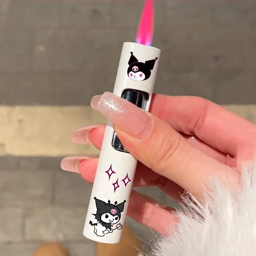 可爱库洛米草莓熊充气防风打火机卡通粉焰炫酷夜光创意男女友礼物