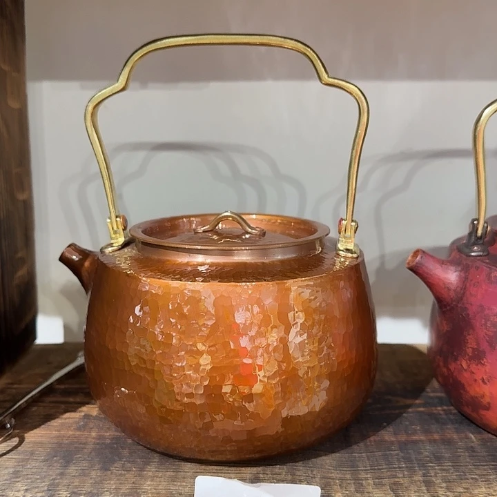 紫铜手工制作烧水壶