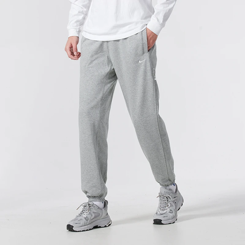 Nike耐克官方灰色针织卫裤男裤子夏季新款宽松薄款运动裤束脚长裤